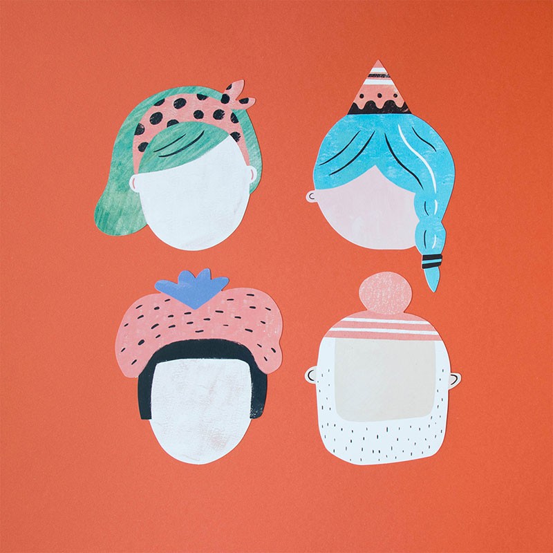 Actividad creativa con pegatinas